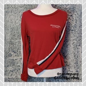 NEW ORDER Abercrombie & Fitch ☆ Women's S Red / White Stripes Long Sleeve T-…